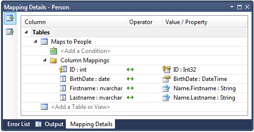 Complex Type Mapping